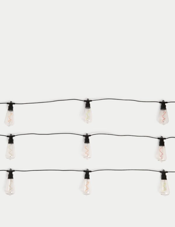 10 Muticoloured LED Mains Neon Festoon Lights 10 Muticoloured LED Mains Neon Festoon Lights