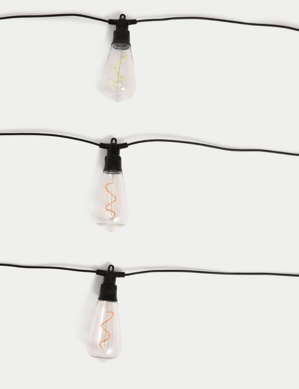 10 Muticoloured LED Mains Neon Festoon Lights 10 Muticoloured LED Mains Neon Festoon Lights