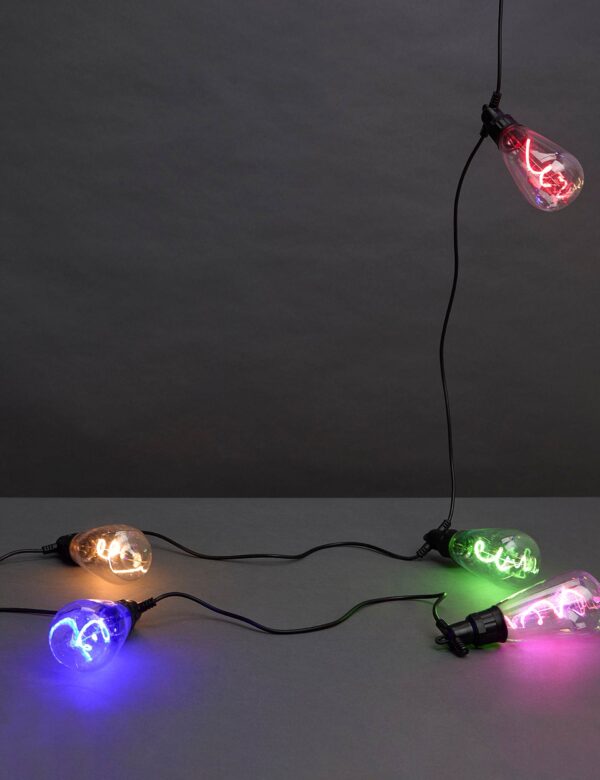 10 Muticoloured LED Mains Neon Festoon Lights 10 Muticoloured LED Mains Neon Festoon Lights