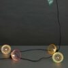10 Warm White Fluted Solar String Lights