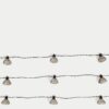 10 Warm White Fluted Solar String Lights