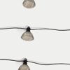 10 Warm White Fluted Solar String Lights