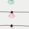 10 Warm White Fluted Solar String Lights