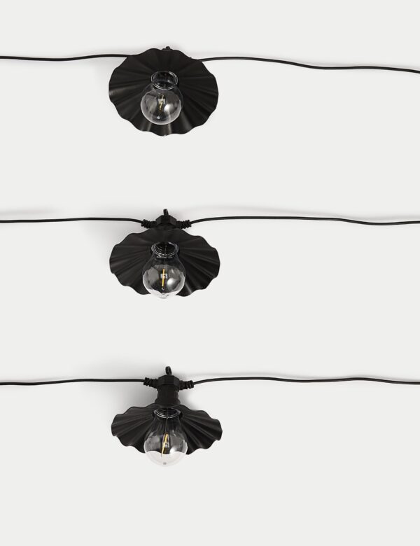 10 Warm White Scallop Solar Festoon Lights 10 Warm White Scallop Solar Festoon Lights