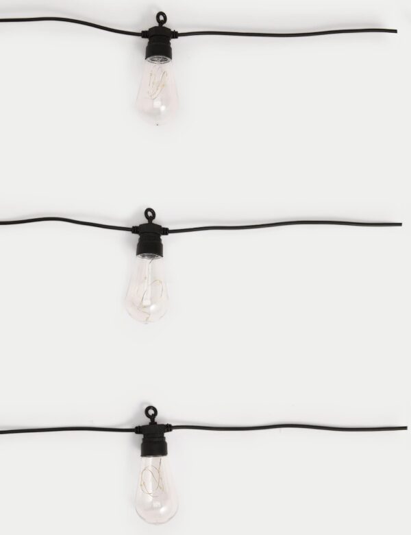 20 Warm White Solar & Mains Festoon Lights 20 Warm White Solar & Mains Festoon Lights