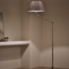 Adjustable Floor Lamp with Pleated Shade