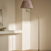 Adjustable Floor Lamp with Pleated Shade