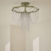Beaded Semi-Flush Chandelier