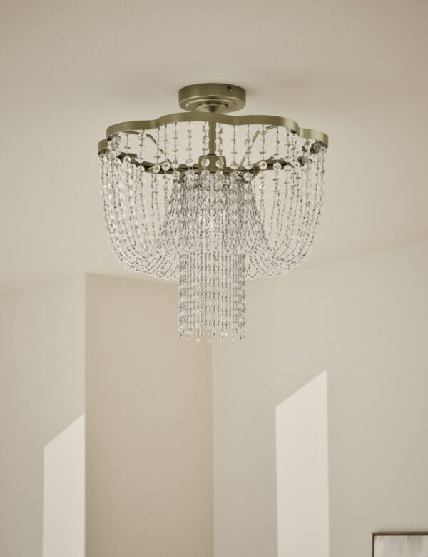 Beaded Semi-Flush Chandelier Beaded Semi-Flush Chandelier