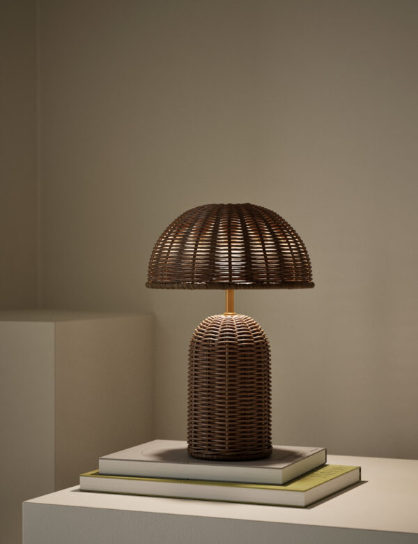 Colby Rechargeable Rattan Table Lamp Colby Rechargeable Rattan Table Lamp