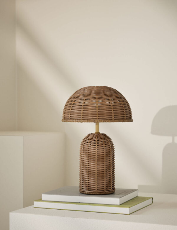 Colby Rechargeable Rattan Table Lamp Colby Rechargeable Rattan Table Lamp