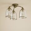 Core Glass & Metal Multi Flush Ceiling Light