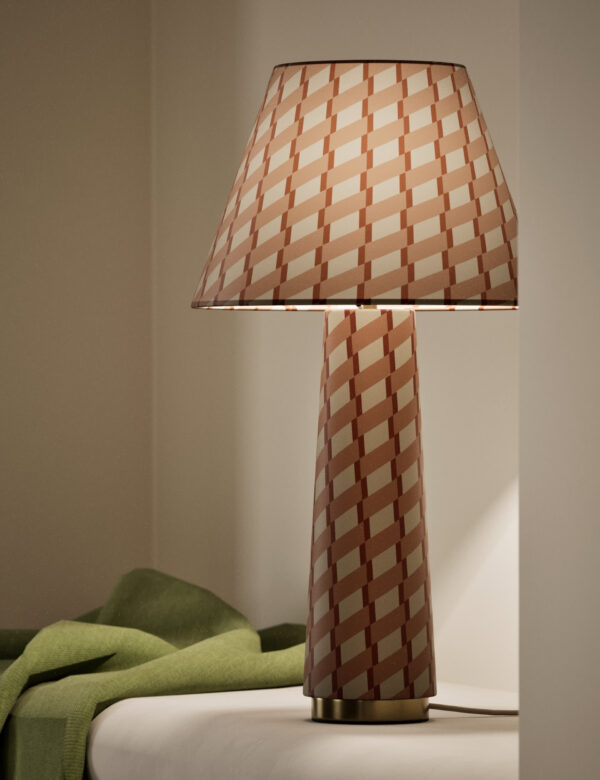 Fabric Geometric Print Table Lamp Fabric Geometric Print Table Lamp