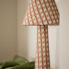 Fabric Geometric Print Table Lamp