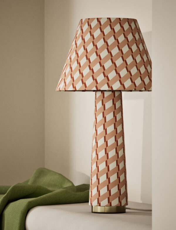 Fabric Geometric Print Table Lamp Fabric Geometric Print Table Lamp