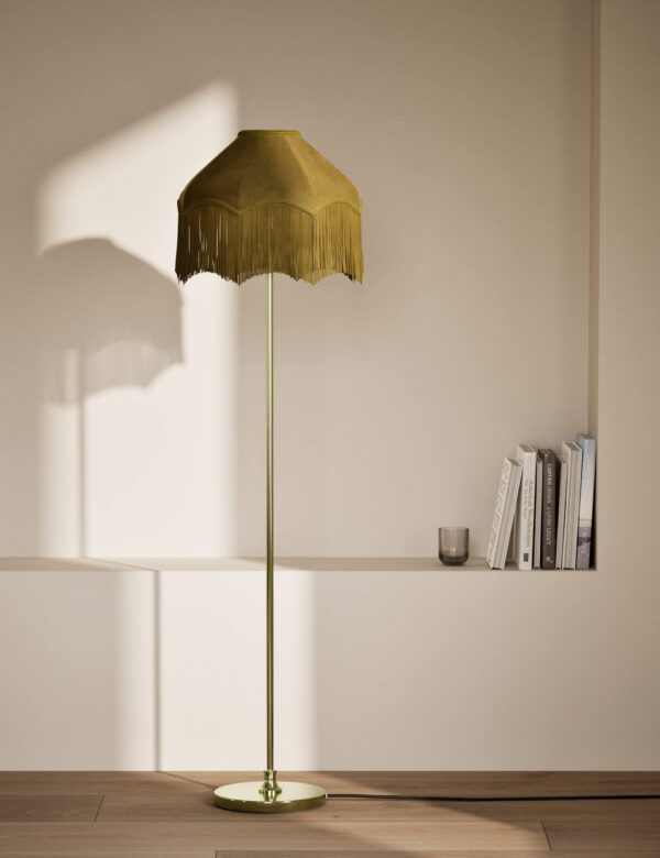 Fringed Velvet Shade Floor Lamp Fringed Velvet Shade Floor Lamp