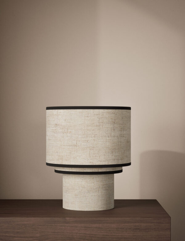 Layer Drum Table Lamp with Contrast Trim Layer Drum Table Lamp with Contrast Trim