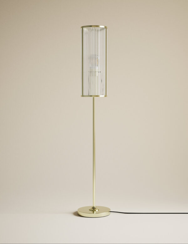 Monroe Ribbed Glass Floor Lamp