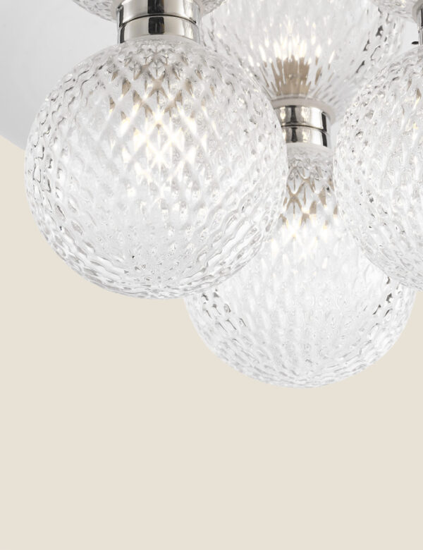 Prague Faceted Glass Flush Ceiling Light Prague Faceted Glass Flush Ceiling Light