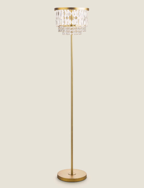 Rhosill Faceted Glass Floor Lamp