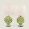 Set of 2 Artichoke Ceramic Table Lamps