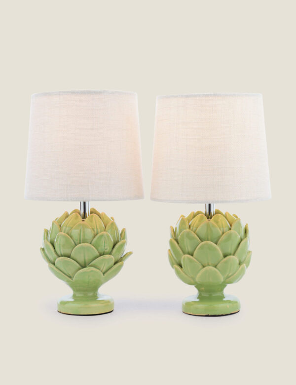 Set of 2 Artichoke Ceramic Table Lamps Set of 2 Artichoke Ceramic Table Lamps