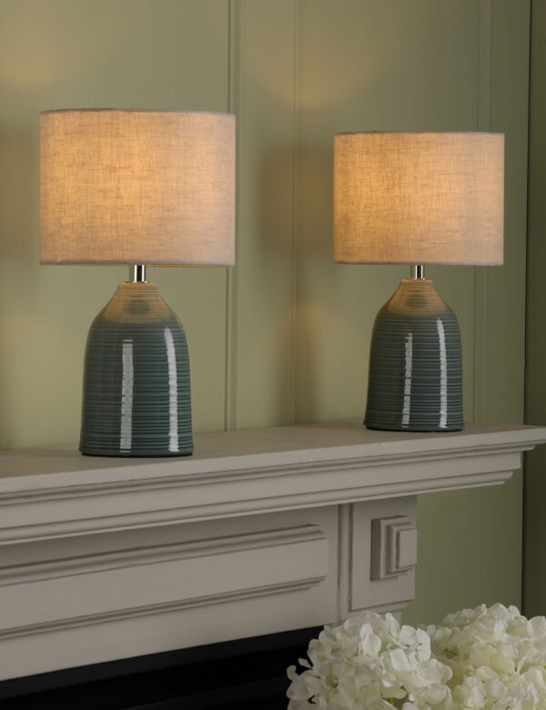 Set of 2 Penny Ceramic Table Lamps Set of 2 Penny Ceramic Table Lamps