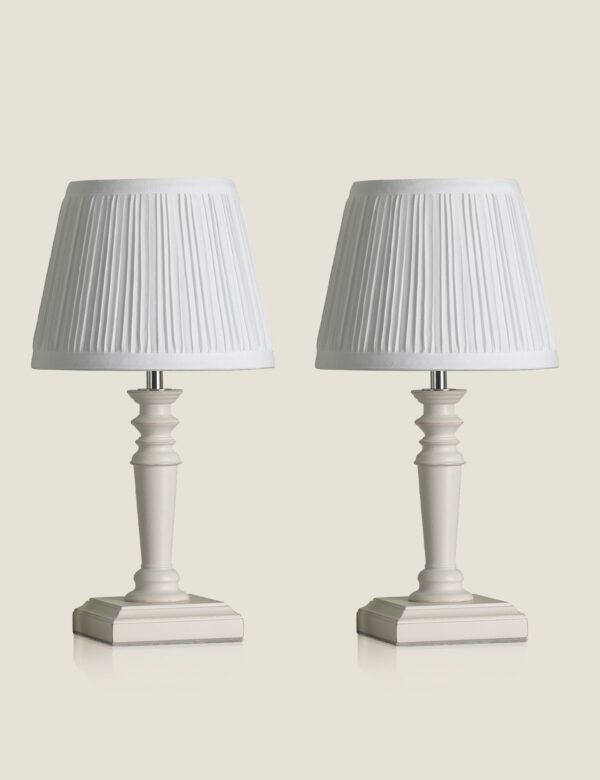 Set of 2 Tate Wooden Table Lamps Set of 2 Tate Wooden Table Lamps