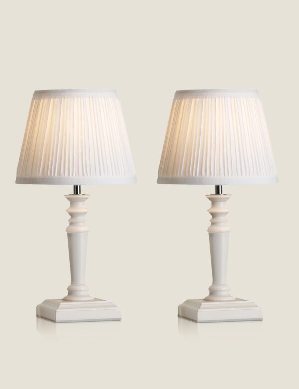 Set of 2 Tate Wooden Table Lamps Set of 2 Tate Wooden Table Lamps