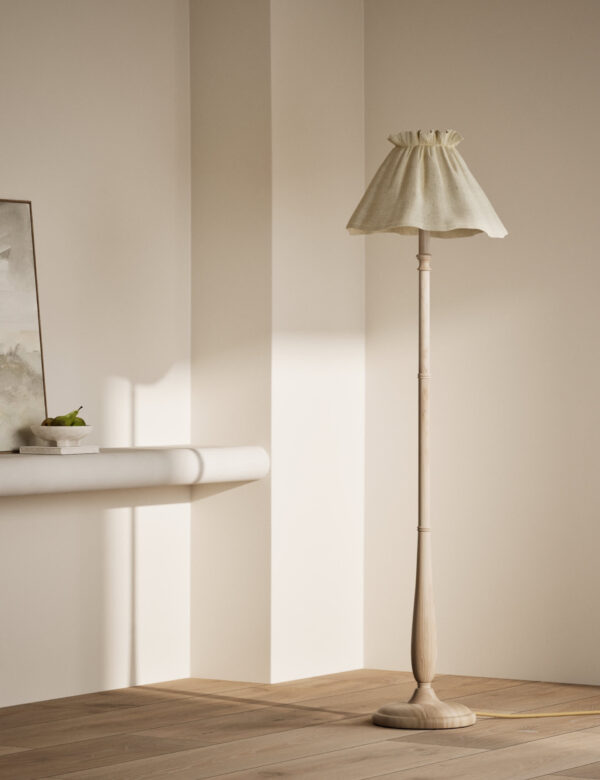 Skirt Shade Wooden Floor Lamp Skirt Shade Wooden Floor Lamp