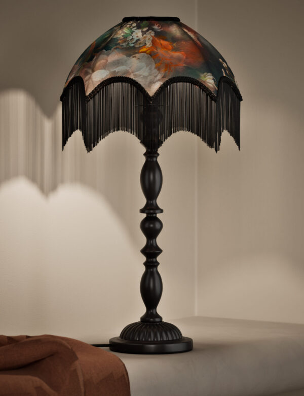 Velvet Floral Table Lamp Velvet Floral Table Lamp