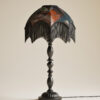 Velvet Floral Table Lamp