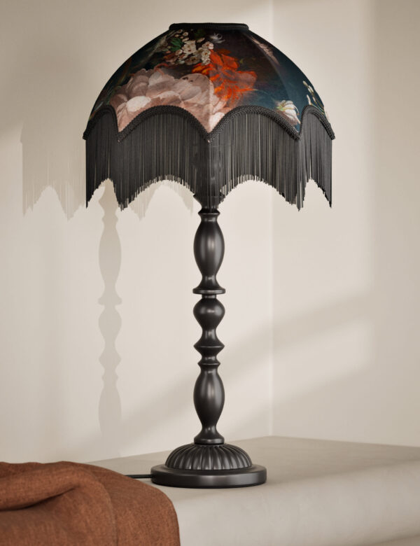 Velvet Floral Table Lamp Velvet Floral Table Lamp