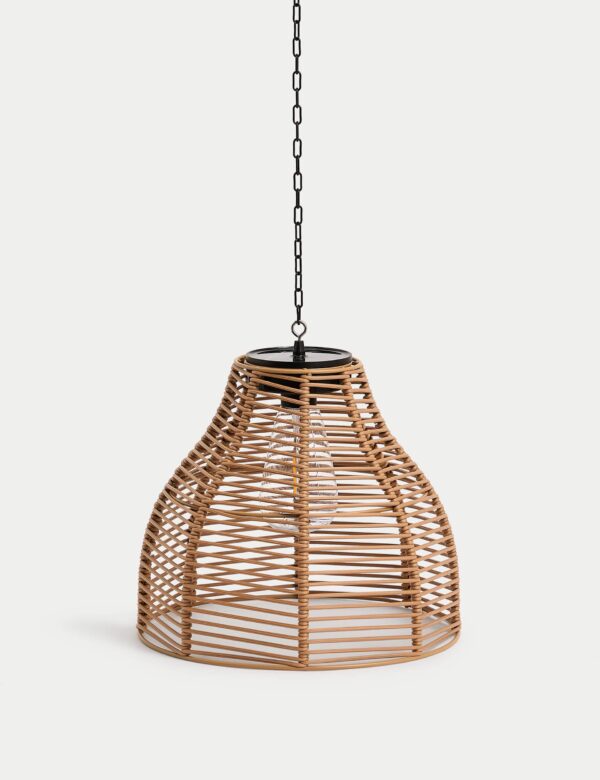 Warm White Woven Solar Pendant Light Warm White Woven Solar Pendant Light