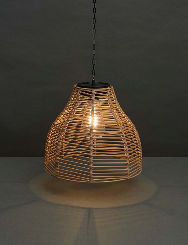 Warm White Woven Solar Pendant Light Warm White Woven Solar Pendant Light