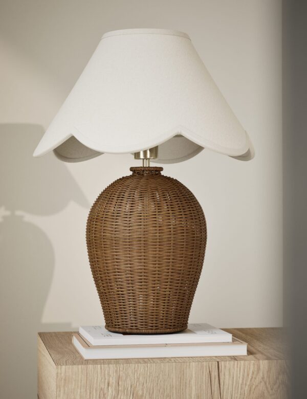 Wicker Scallop Shade Table Lamp Wicker Scallop Shade Table Lamp